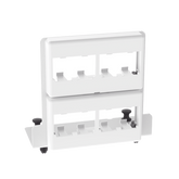 Patch Panel de 8 Puertos Mini-Com, Para Uso con Gabinetes Multipropósito, de Instalación a Presión, Color Blanco